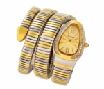 ساعت زنانه ماری بولگاری نقره ای طلایی