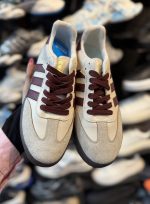 کفش کتونی دخترانه سامبا کرم زرشکی - Image 3