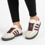 کفش کتونی دخترانه سامبا کرم زرشکی