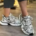 کتانی دخترانه بالانسیگا 3xlدخترانه سفید طوسی