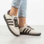 کفش کتونی دخترانه سامبا کرم قهوه ای