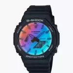 ساعت جی شاک 2100 مشکی صفحه رنگی