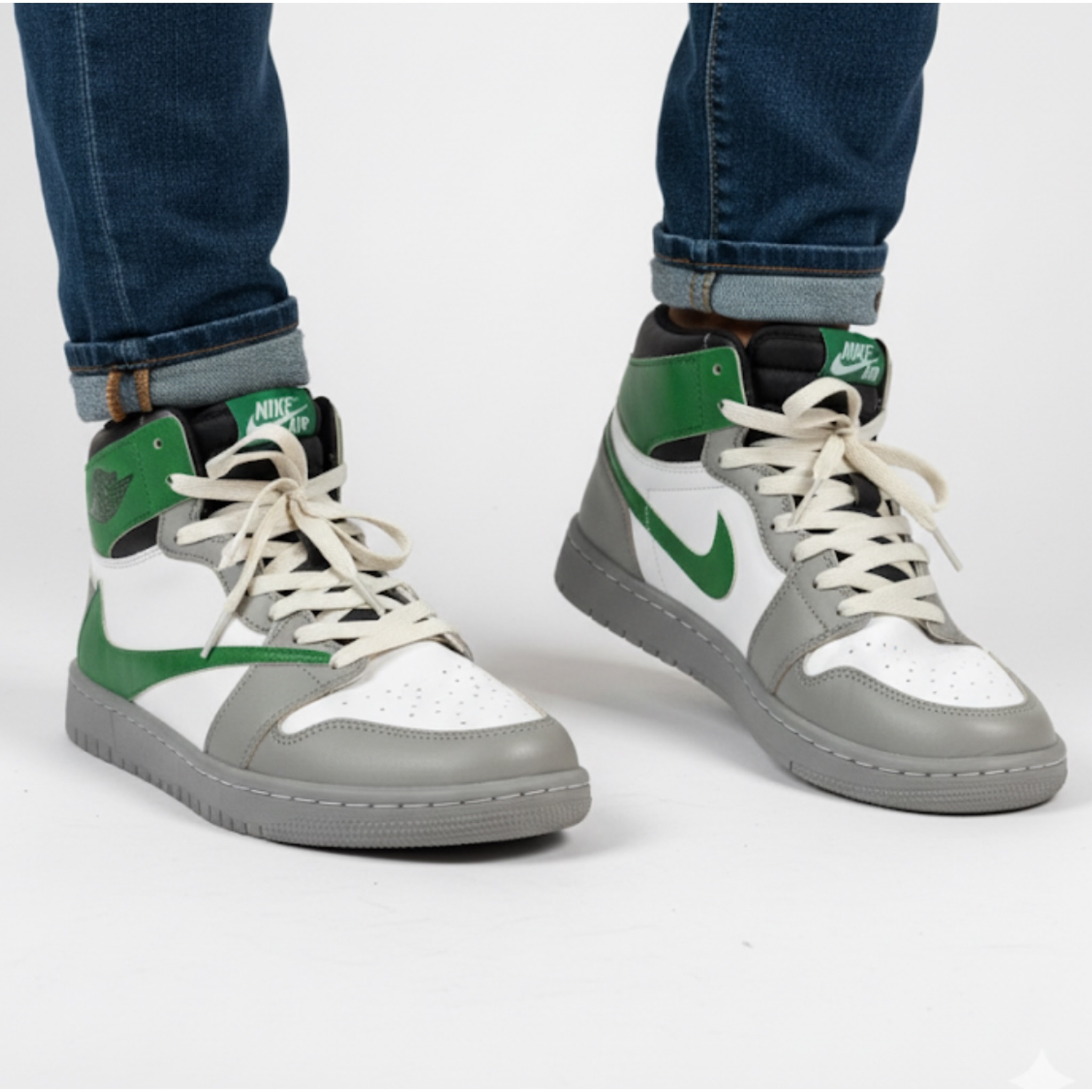 photo-output(51) کتانی مردانه ساقدار ترویس سفیدسبز - Image 1