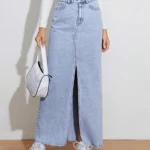 دامن جین دخترانه آبی