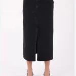 دامن جین دخترانه ذغالی