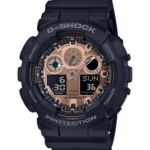 ساعت مچی جی شاک مشکی رزگلد