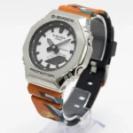 ساعت زنانه جی شاک GM-S2100 نارنجی طرح دار