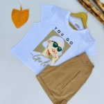 تيشرت و شلوارک لنين دختر you go