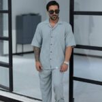 ست پیراهن شلوار پارچه بیسکوییتی