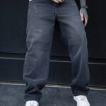 شلوار بگ مردانه ذغالي کد 74