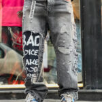 شلوار فول بگ مردانه گلدوزی