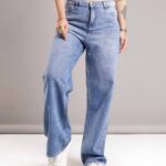 شلوار بگ زنانه آبي روشن