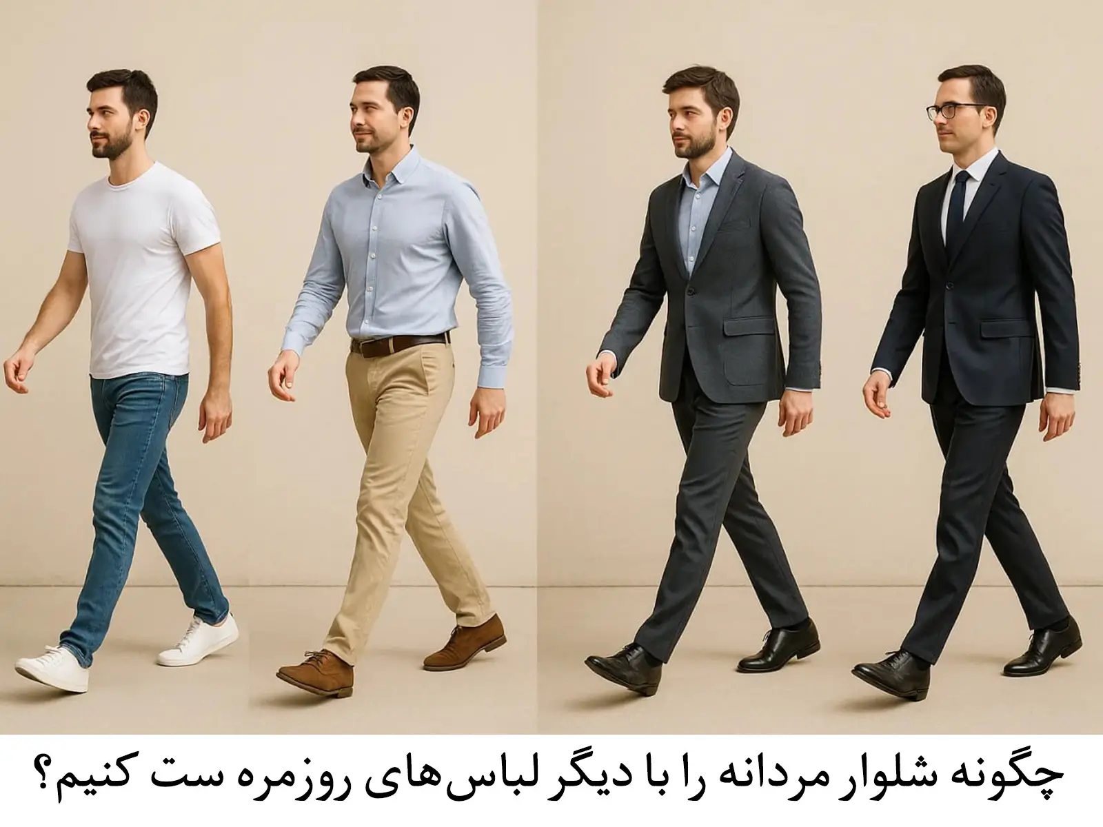 چگونه شلوار مردانه را با دیگر لباسهای روزمره ست کنیم؟