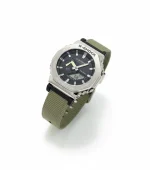 ساعت جی شاک2100بند برزنتی سبز زيتونی