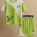 ست تيشرت شلوارک وارداتي طرح دار