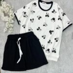 ست تيشرت شورتک طرح دار