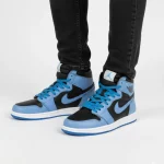 کتونی مردانه جردن وان ساقدار مشکی آبی