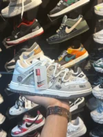 کتونی مردانه دانک طوسی سفيد - Image 2