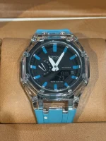 ساعت جی شاک GA2100شیشه ای بند رابر آبی - Image 2