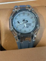 ساعت جی شاک GA2100شیشه ای بند رابر طوسی - Image 2