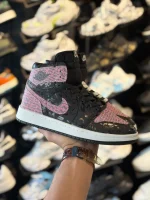 کتونی مردانه جردن ساقدار کاستوم مشکي صورتی - Image 3