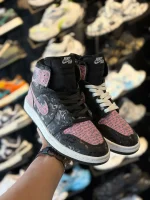 کتونی مردانه جردن ساقدار کاستوم مشکي صورتی - Image 4