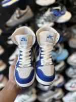 کتونی زنانه جردن ساقدار نگين دار آبی - Image 2