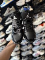 کتونی مردانه جردن ساقدار مشکی ورنی - Image 3