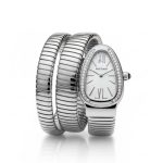 ساعت بولگاری ماری  زنانه نقره ايی دور نگين