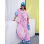 ست دخترانه طرح دار سويشرت شلوار - Image 2