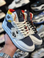 کتونی مردانه ترویس ساقدار سرمه ای سفيد - Image 2