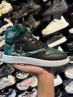 کتونی مردانه ترويس ساقدار مشکی سبز - Image 2