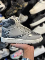 کتونی مردانه ترويس ساقدار طوسی نقره ای - Image 4