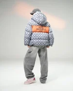 کاپشن دخترانه طرح دار هرمس - Image 6