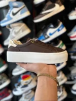 کتونی ونس قهوه ای پشت طلايی - Image 3