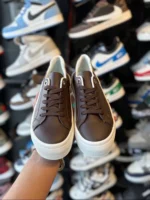 کتونی ونس قهوه ای پشت طلايی - Image 2