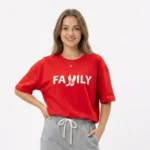 تيشرت زنانه تک چاپ family