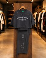 ست سه تکه کراپ شلوار تاپ Chrome Hearts - Image 5