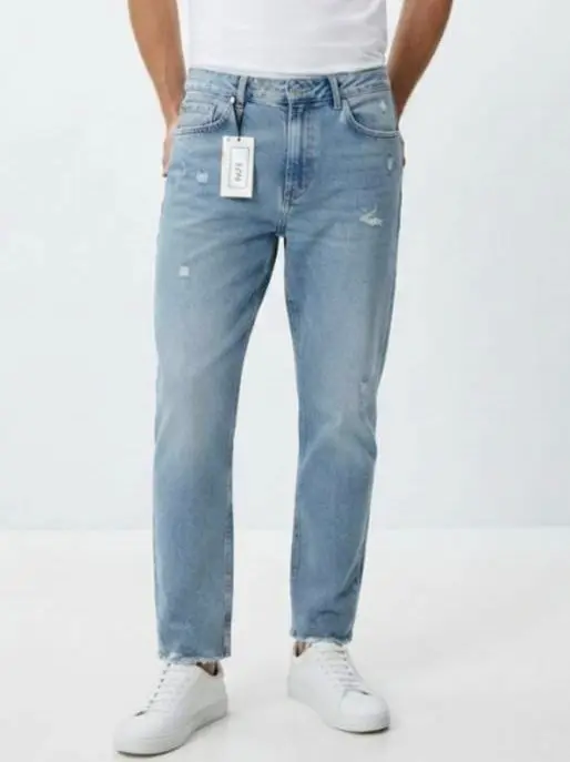 shalvar jean baggy zara 2001 - Copy شلوار بگ زارا کد ۲۰۰۱ با رنگ آبی روشن موجود در مزون رم